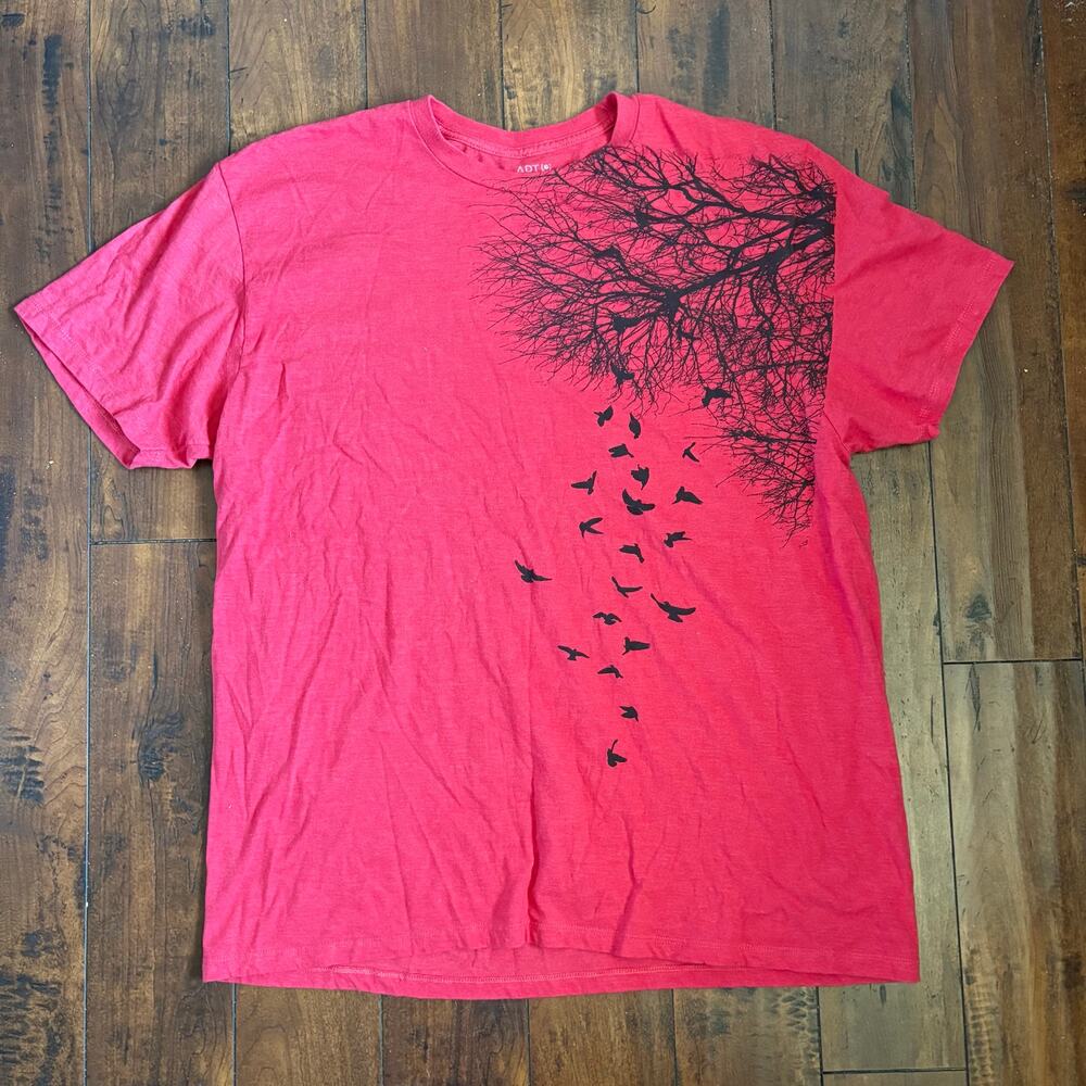 Y2K Skater Apt 9 Graphic T Shirt Mens XXL Red Grunge Emo Cyber 2000s